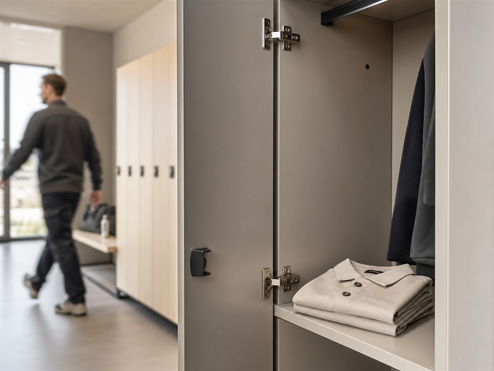 Neuwertiges Poloshirt bleibt ungetragen im Mitarbeiterspind – Berufskleidung, die nicht passt, bleibt hängen