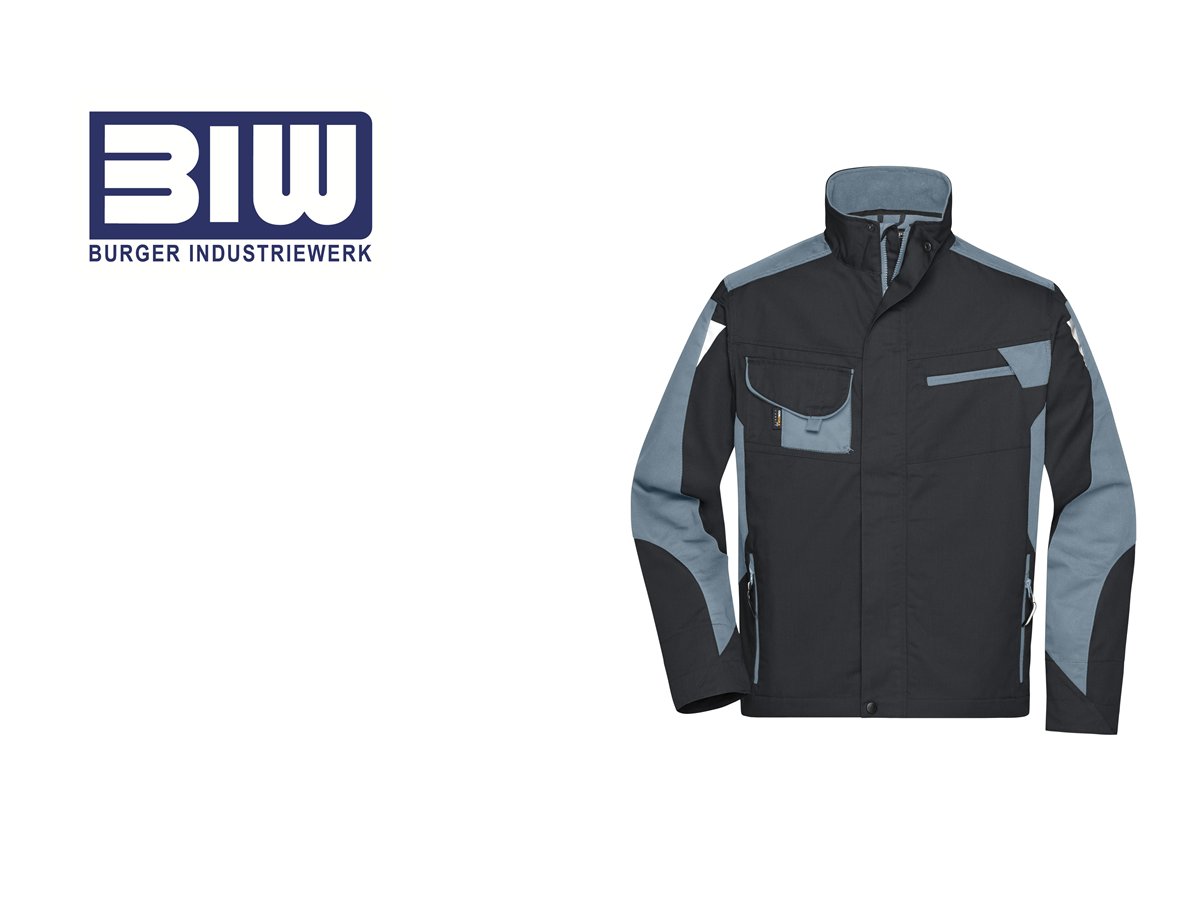 Workwear-Jacke in Schwarz mit BIW-Logo