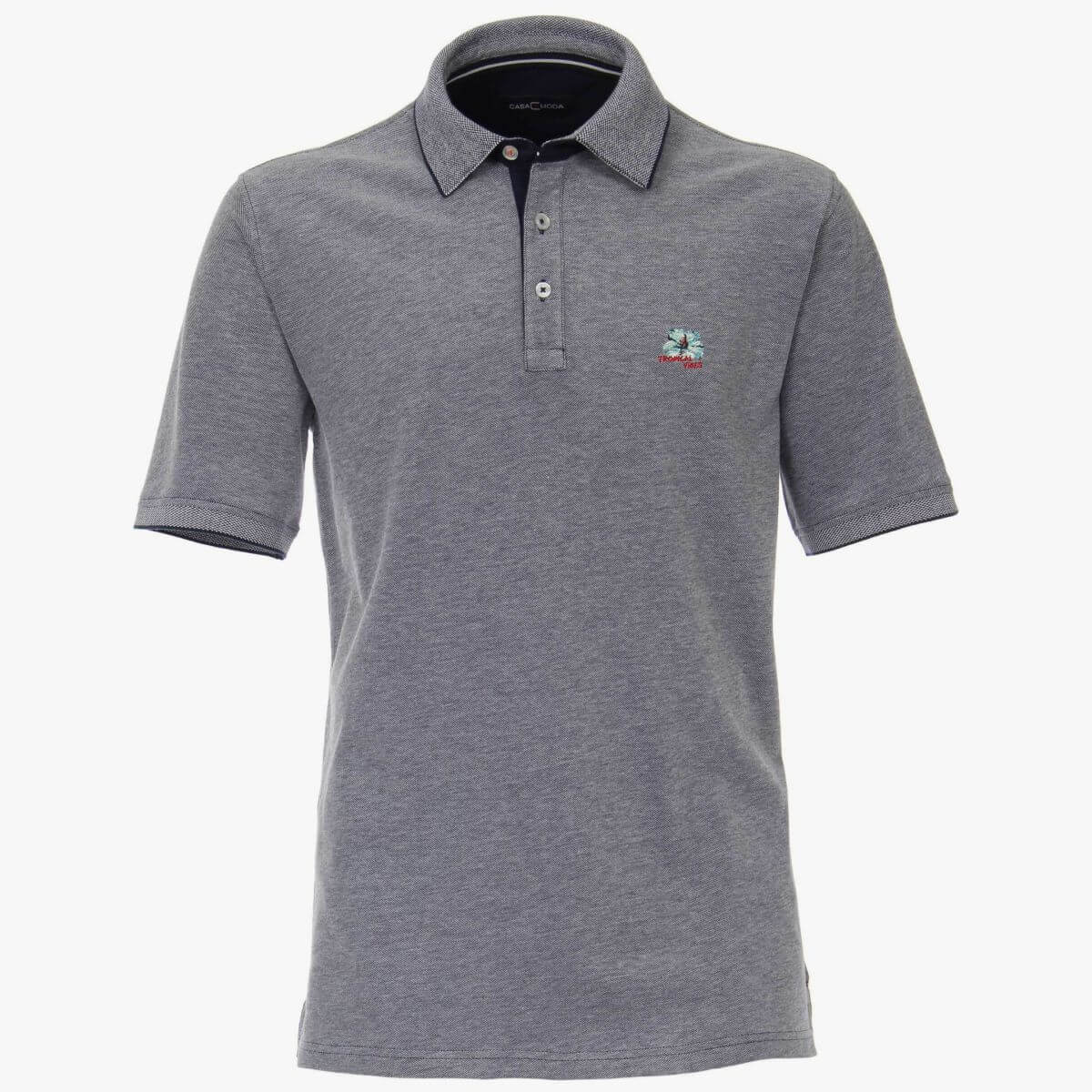 Herren Polo Shirt mit Stickerei Tropical Vibes von CasaModa