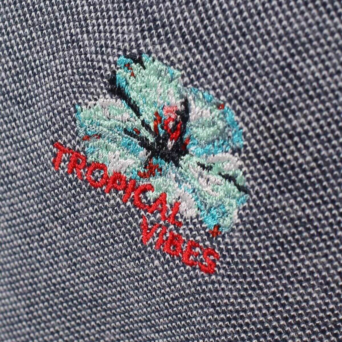 Herren Polo Shirt mit Stickerei Tropical Vibes von CasaModa