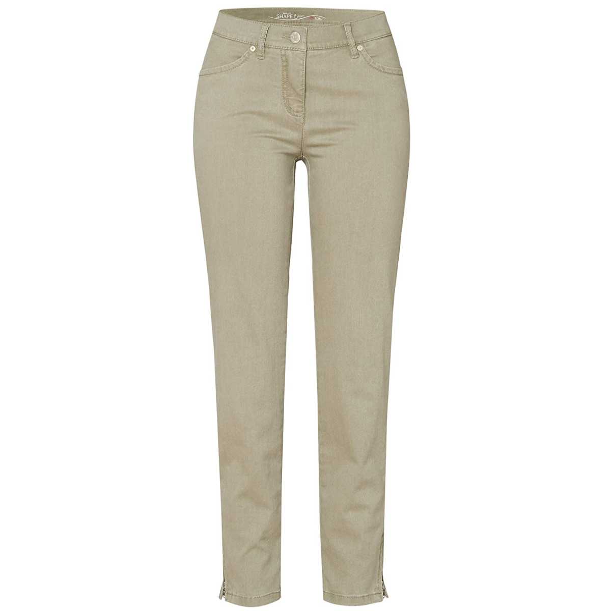 7/8 Damen Hose Perfect Shape von Toni mit Zip Art.21-33_1107-8_81 in Farbe light khaki front