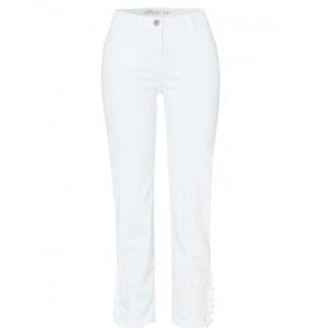 Damen Hose / Jeans Perfect Shape von Toni mit rüschen am Beinabschluss in weiss front