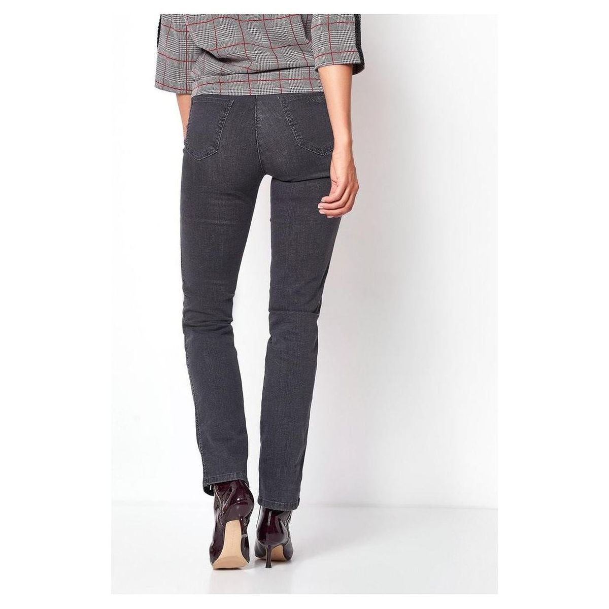Damen Jeans be loved von TONI in dunkelgrau von hinten