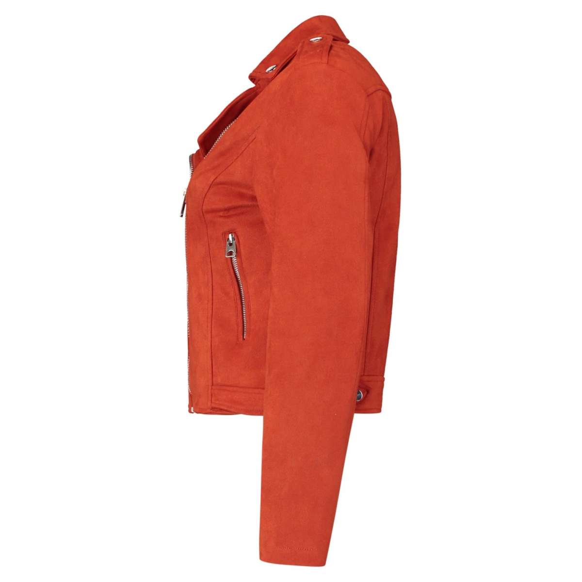 Damen Jacke Blouson im Bikerstyle von Hailys Modell Vera Art. NX-1906038 Farbe burnt orange online kaufen bei Zweisam Mode Schonach Seitenansicht