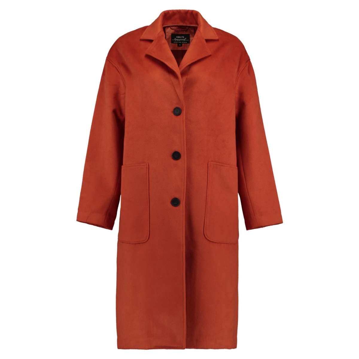 Damen Mantel von Hailys Modell Denise Art. DUH-1911072 Farbe burnt orange online kaufen bei Zweisam Mode Schonach im Schwarzwald Frontalansicht