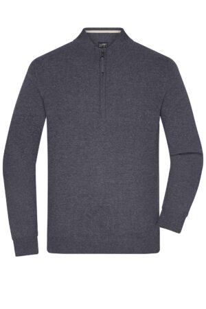 Pullover Herren Grau/Schwarz – Men's Half-Zip Troyer