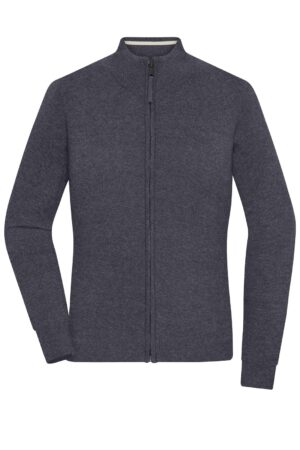 Jacke Damen Grau/Schwarz – Ladies' Zip-Cardigan