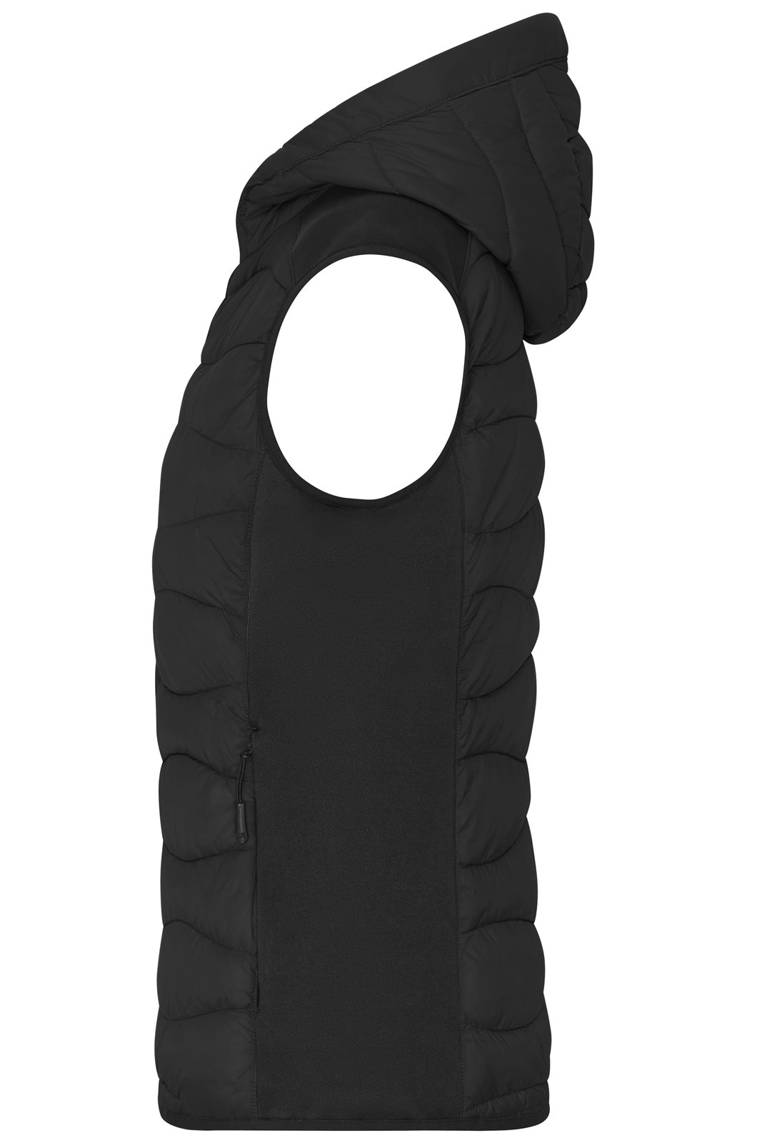 Weste Damen Schwarz – Ladies' Hybrid Vest, Detailansicht
