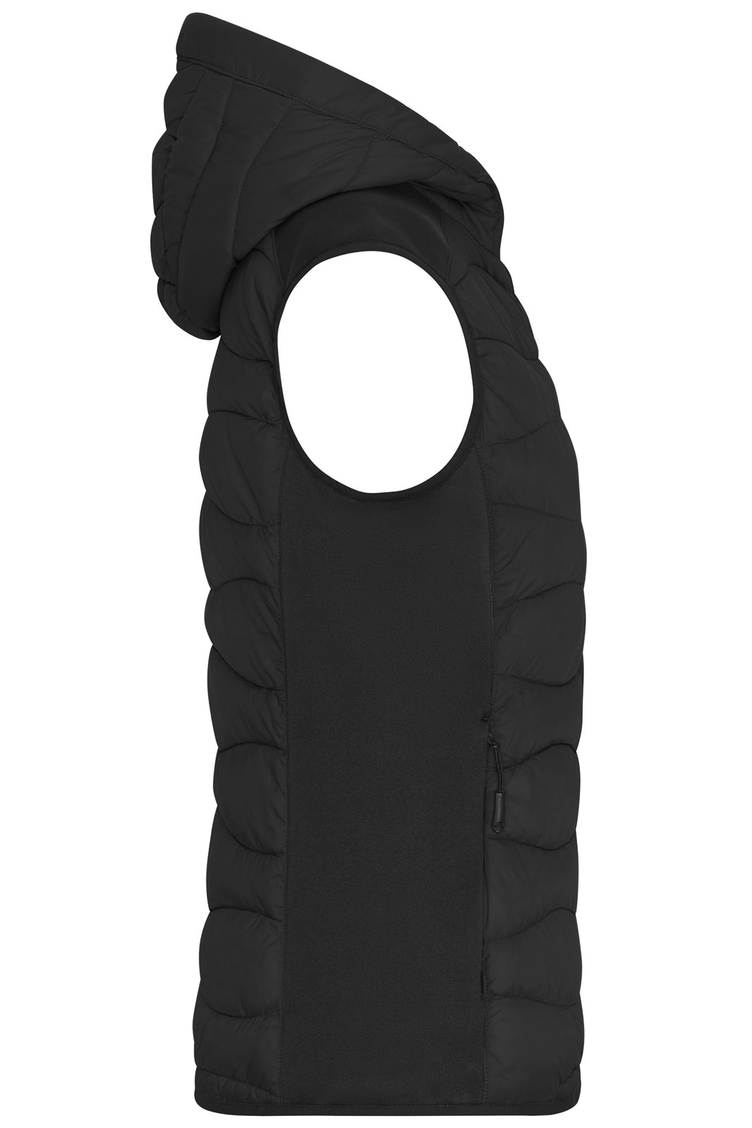 Weste Damen Schwarz – Ladies' Hybrid Vest, Detailansicht