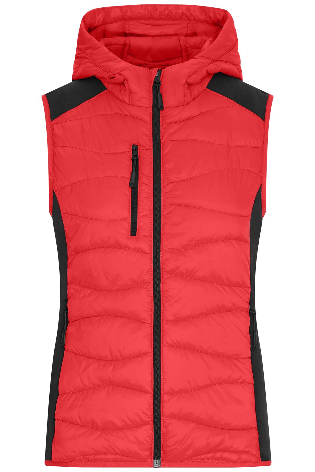 Weste Damen Schwarz/Rot – Ladies' Hybrid Vest