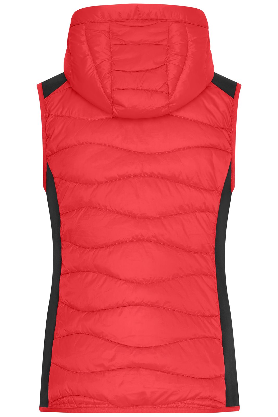 Weste Damen Schwarz/Rot – Ladies' Hybrid Vest, Detailansicht