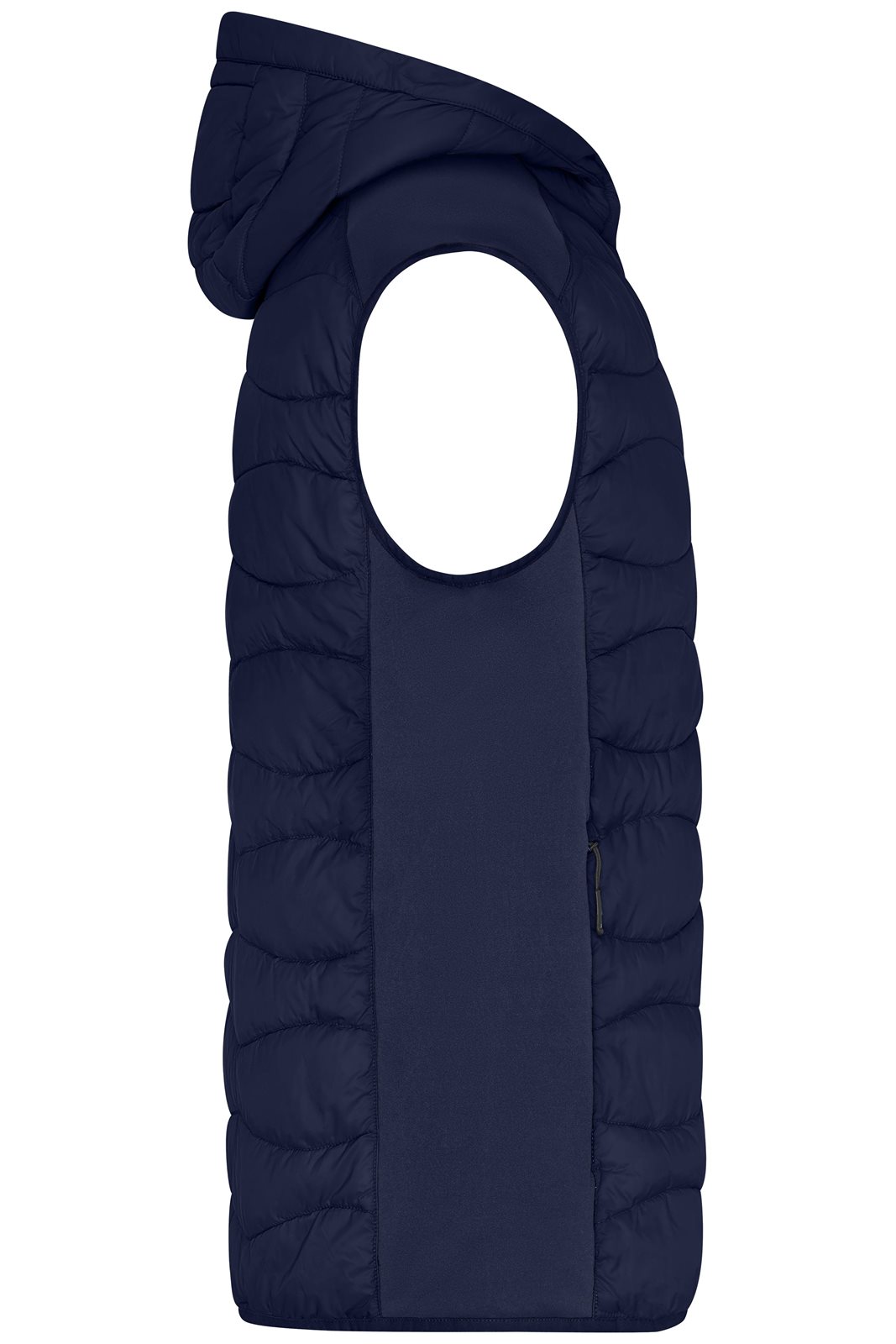 Weste Herren Blau – Men's Hybrid Vest, Detailansicht