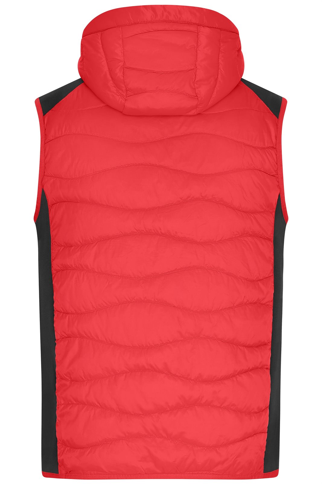 Weste Herren Schwarz/Rot – Men's Hybrid Vest, Detailansicht