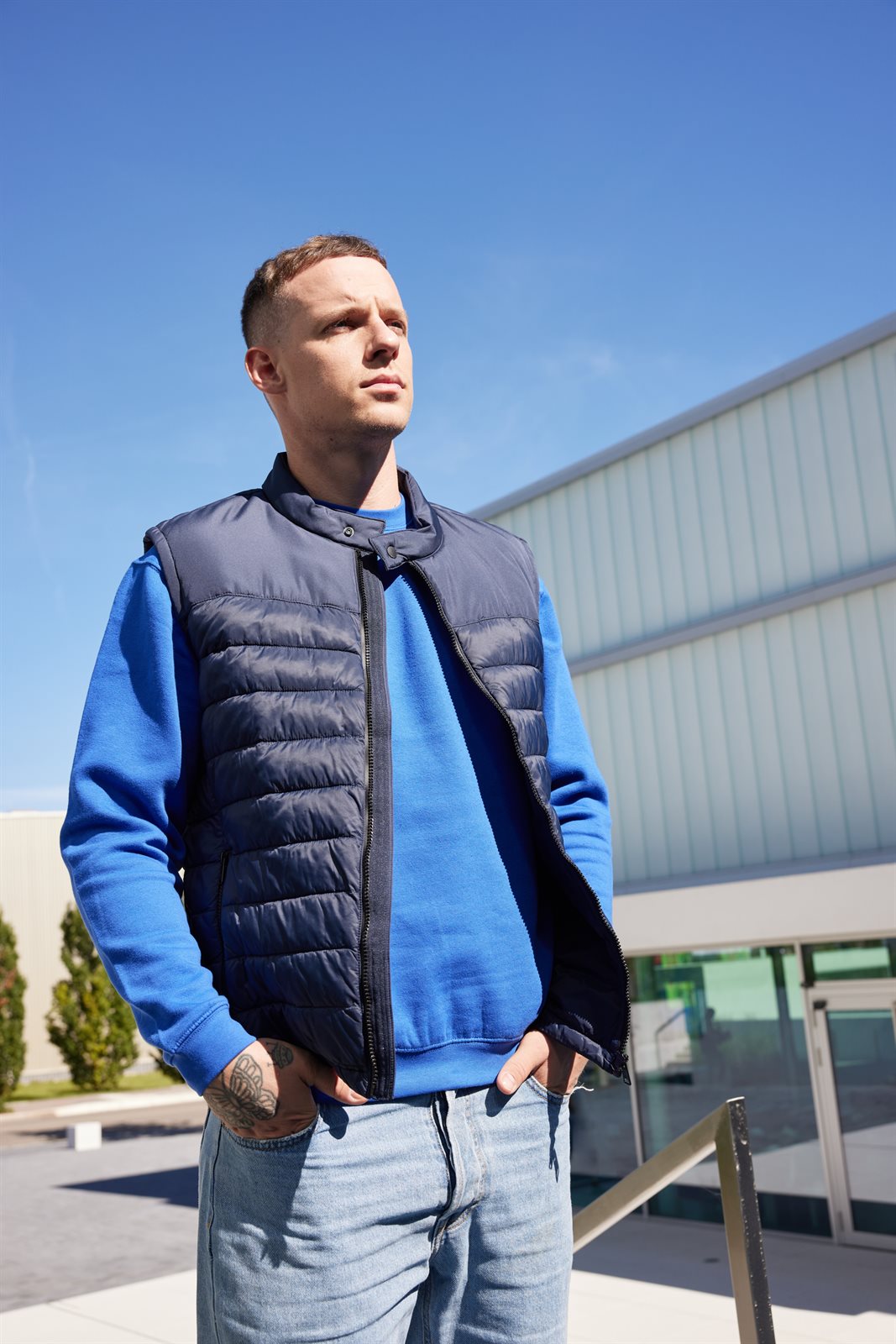 Weste Herren – Men's Padded Vest GRS, Detailansicht