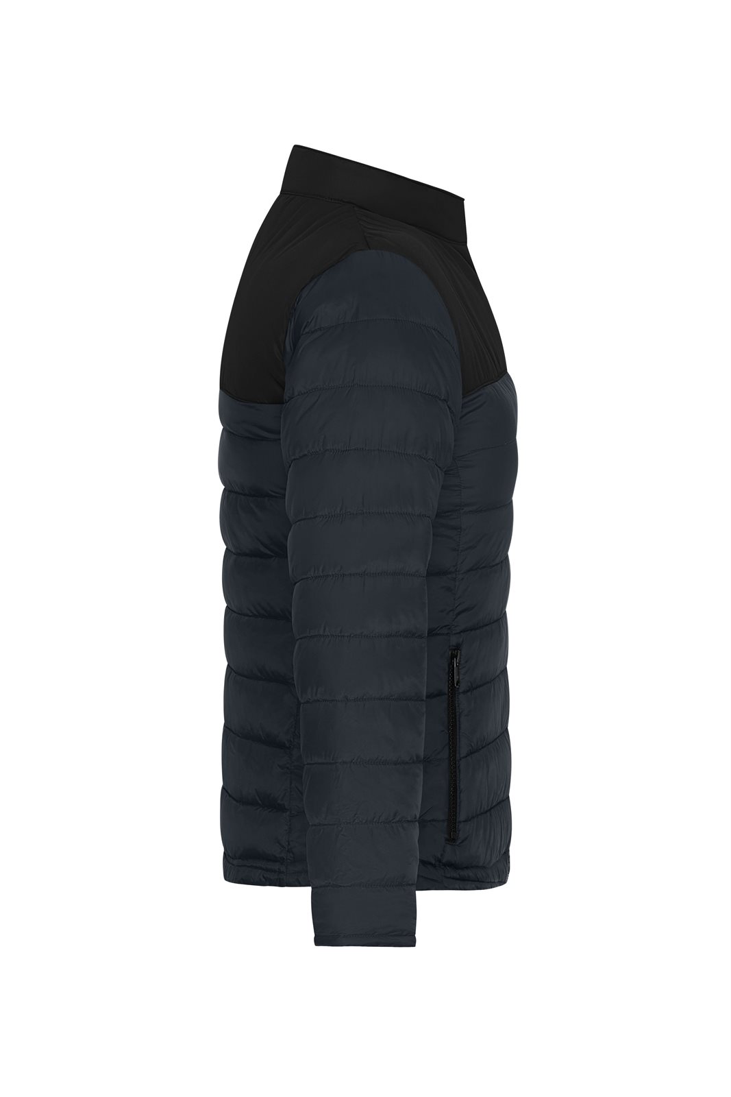 Jacke Damen Schwarz/Grau – Ladies' Padded Jacket GRS, Detailansicht