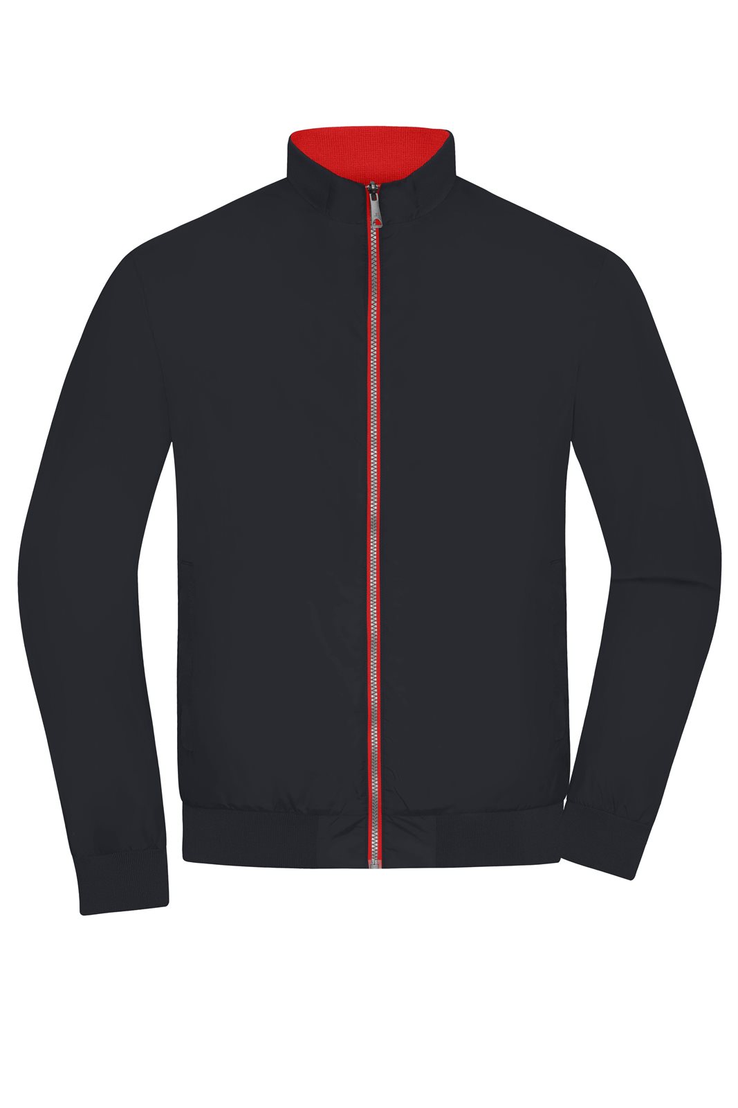 Jacke Herren Schwarz/Rot – Men's Blouson, Detailansicht