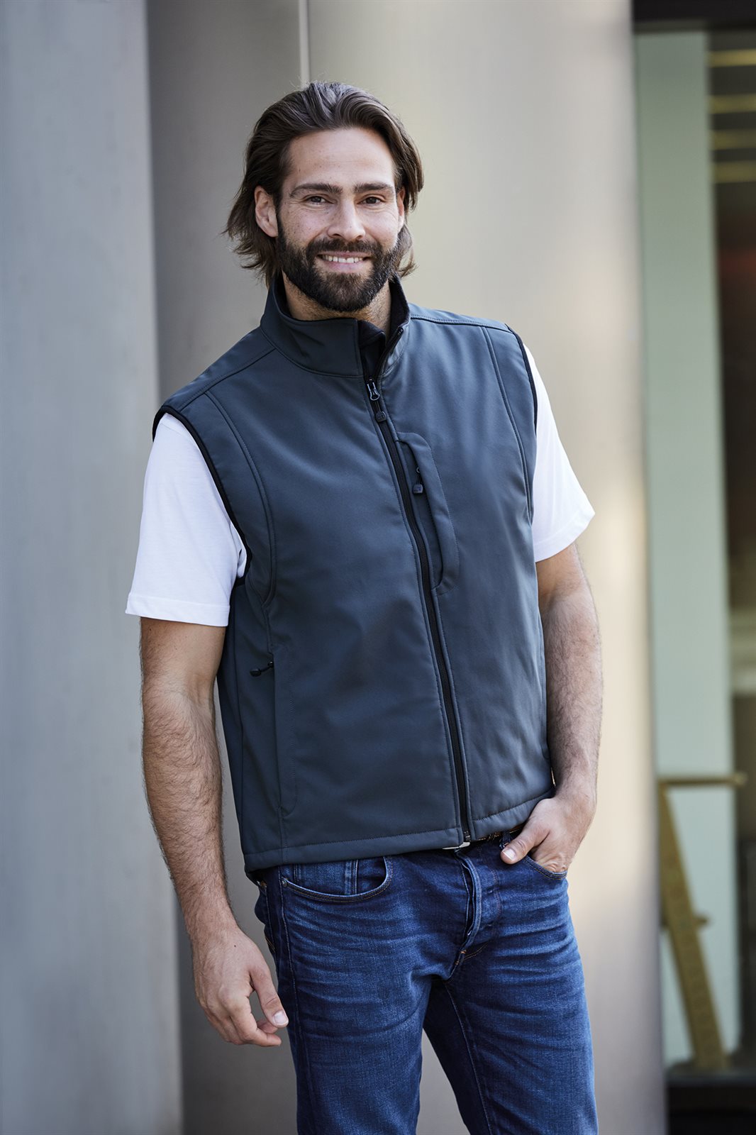 Weste Herren – Men's Softshell Vest, Detailansicht