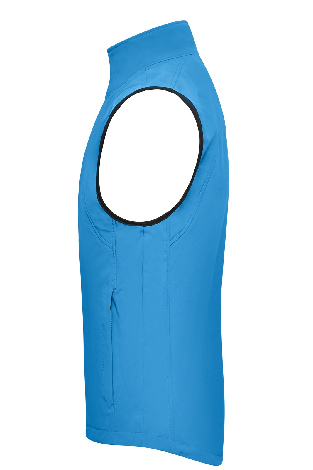 Weste Herren Blau – Men's Softshell Vest, Detailansicht