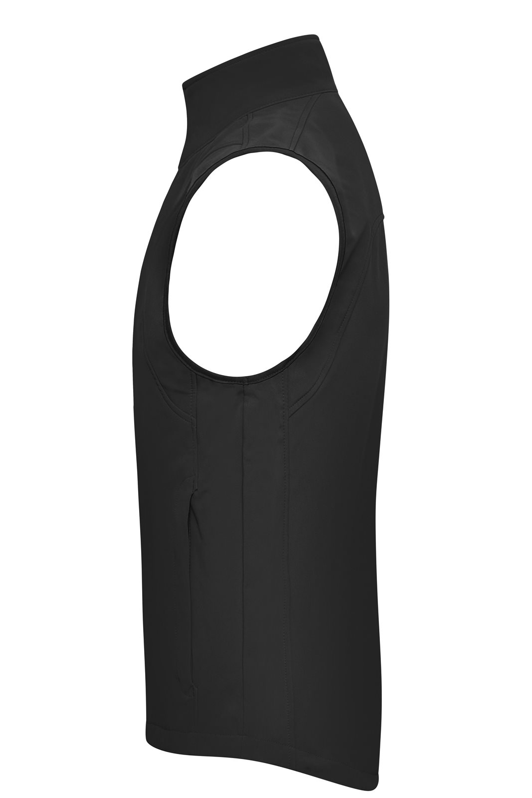 Weste Herren Schwarz – Men's Softshell Vest, Detailansicht