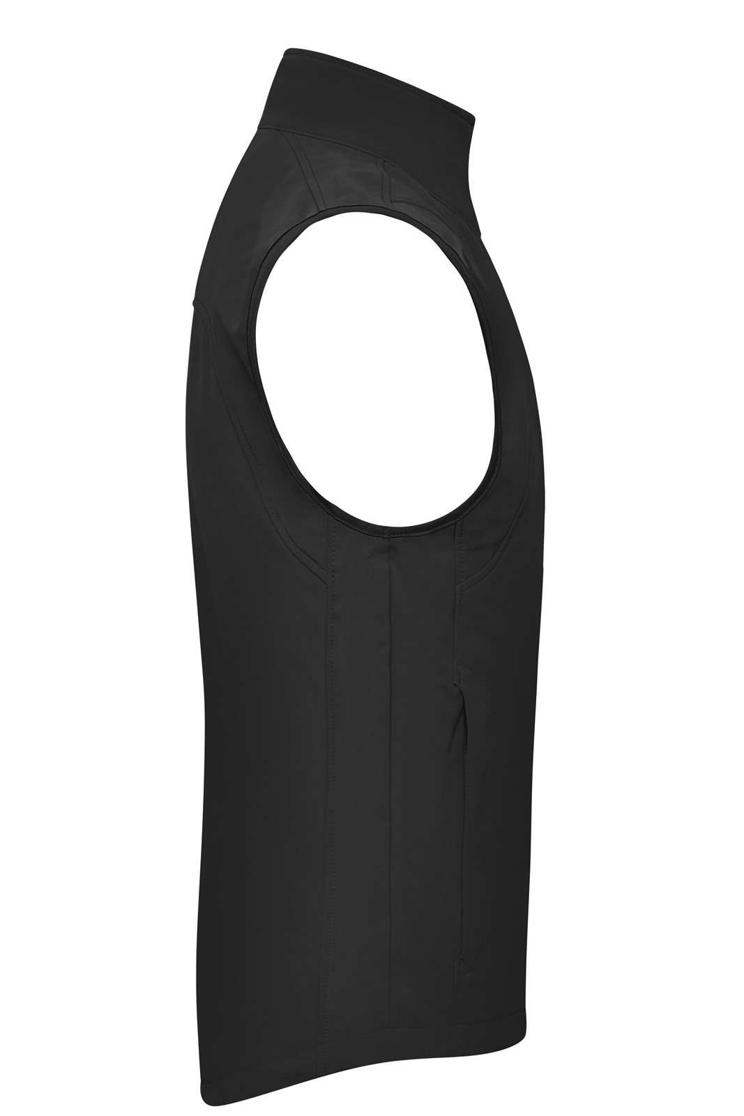 Weste Herren Schwarz – Men's Softshell Vest, Detailansicht