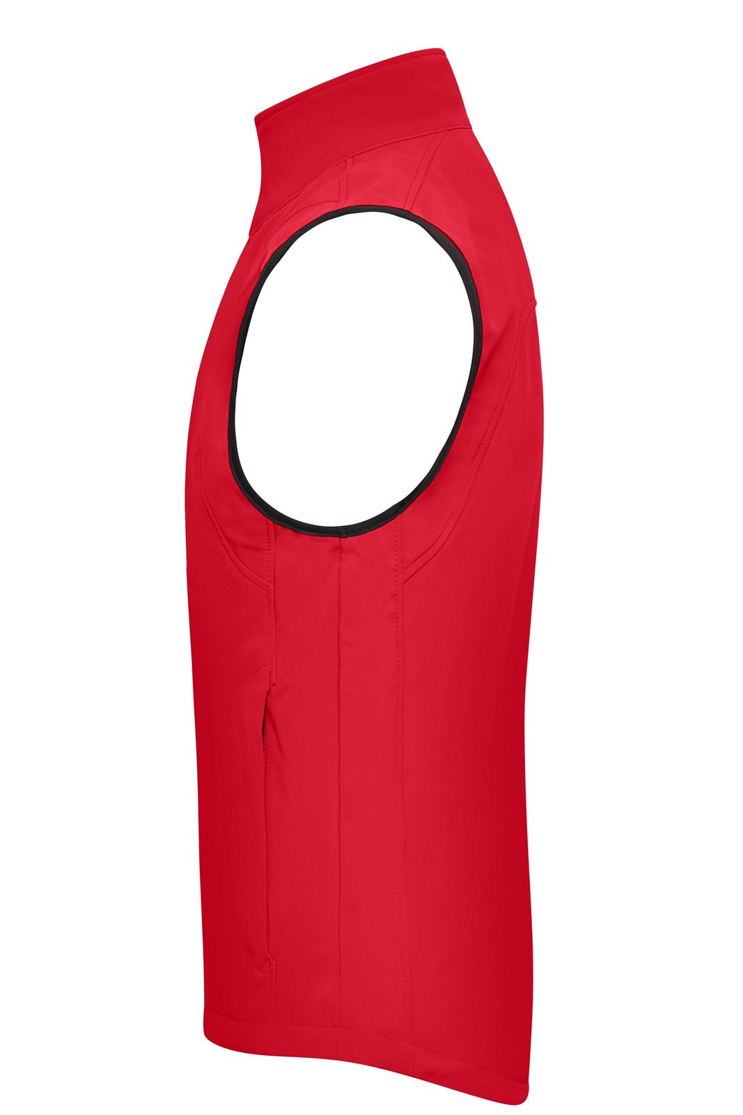 Weste Herren Rot – Men's Softshell Vest, Detailansicht