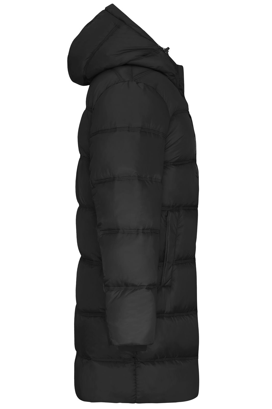 Mantel Herren Schwarz – Men's Winter Short Coat GRS, Detailansicht