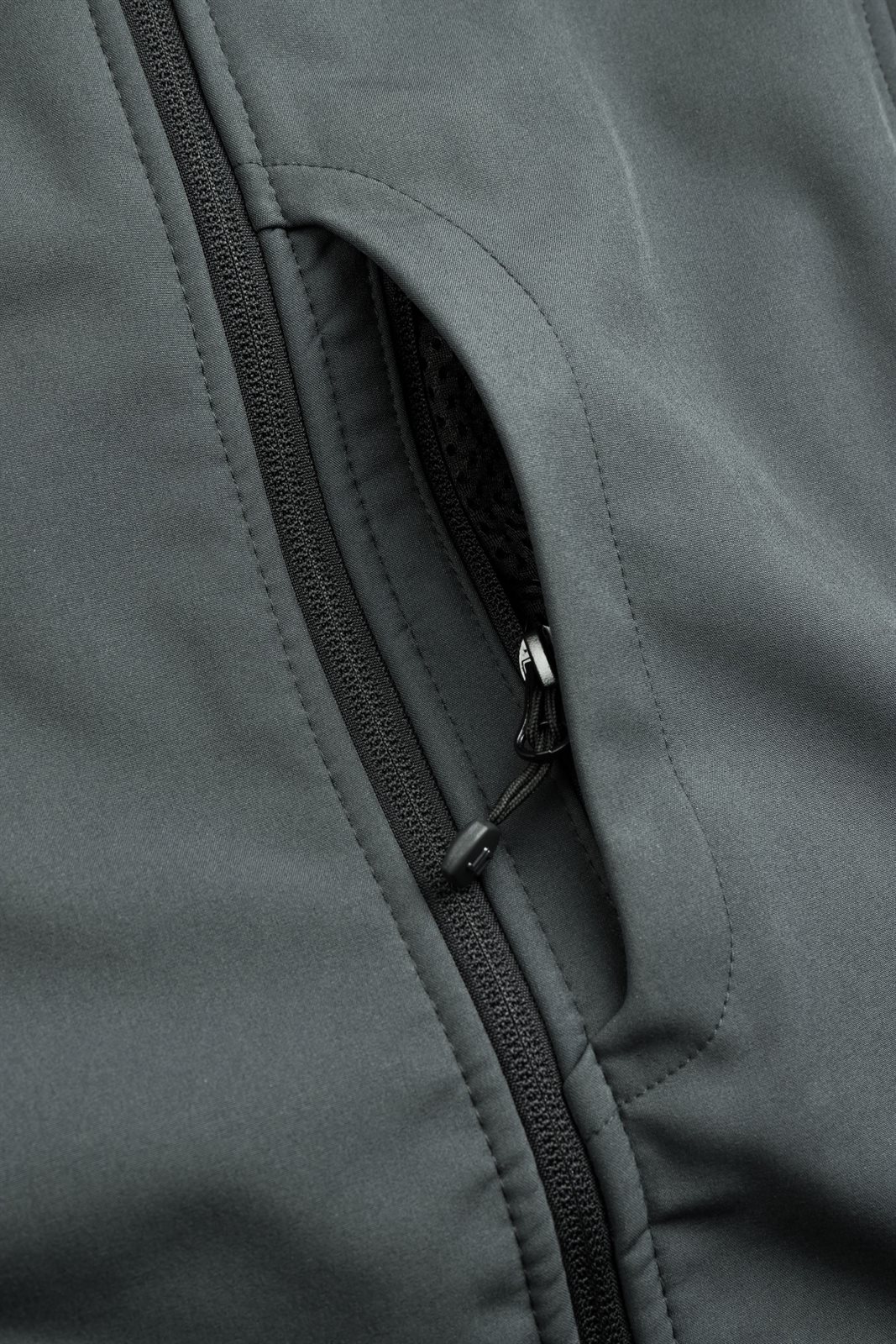 Jacke Damen Grau – Ladies' Softshell Jacket, Detailansicht