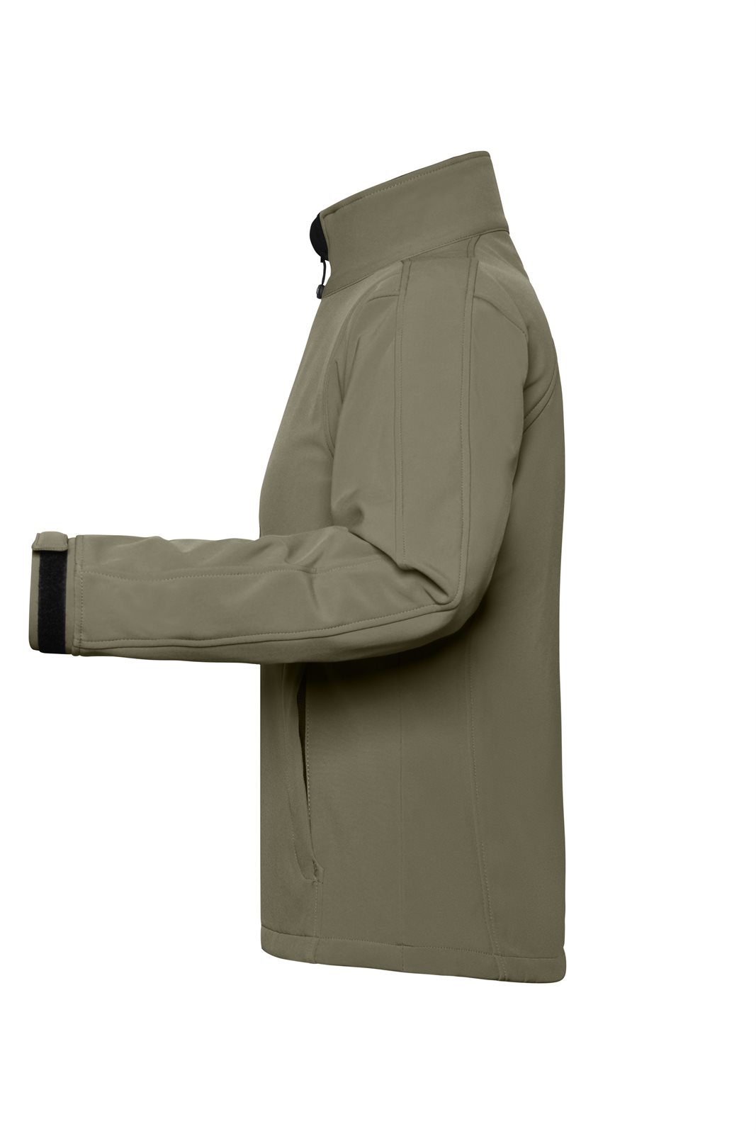 Jacke Damen Braun/Grün/Oliv – Ladies' Softshell Jacket, Detailansicht
