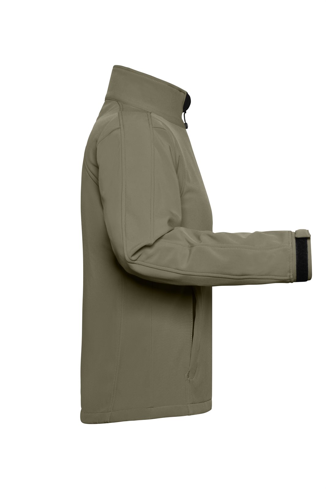 Jacke Damen Braun/Grün/Oliv – Ladies' Softshell Jacket, Detailansicht