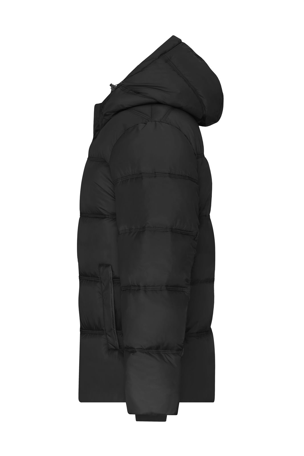 Jacke Herren Schwarz – Men's Winter Jacket GRS, Detailansicht
