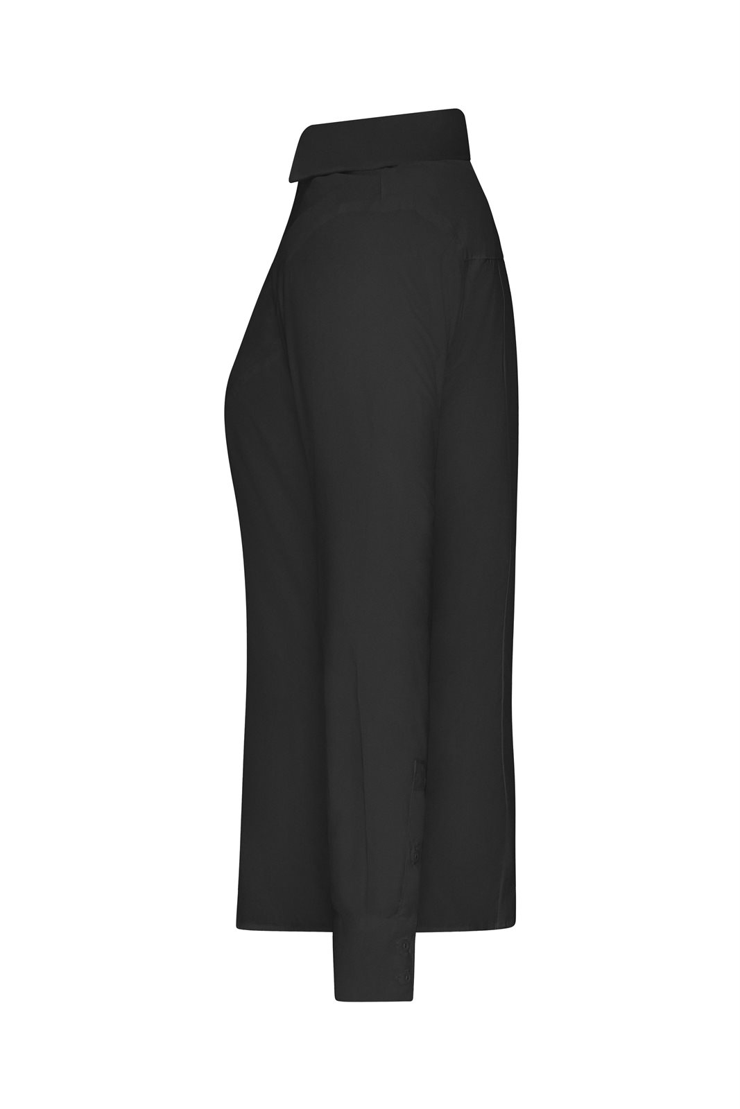 Hemd Damen Schwarz – Ladies' Shirt - SLIM FIT -, Detailansicht