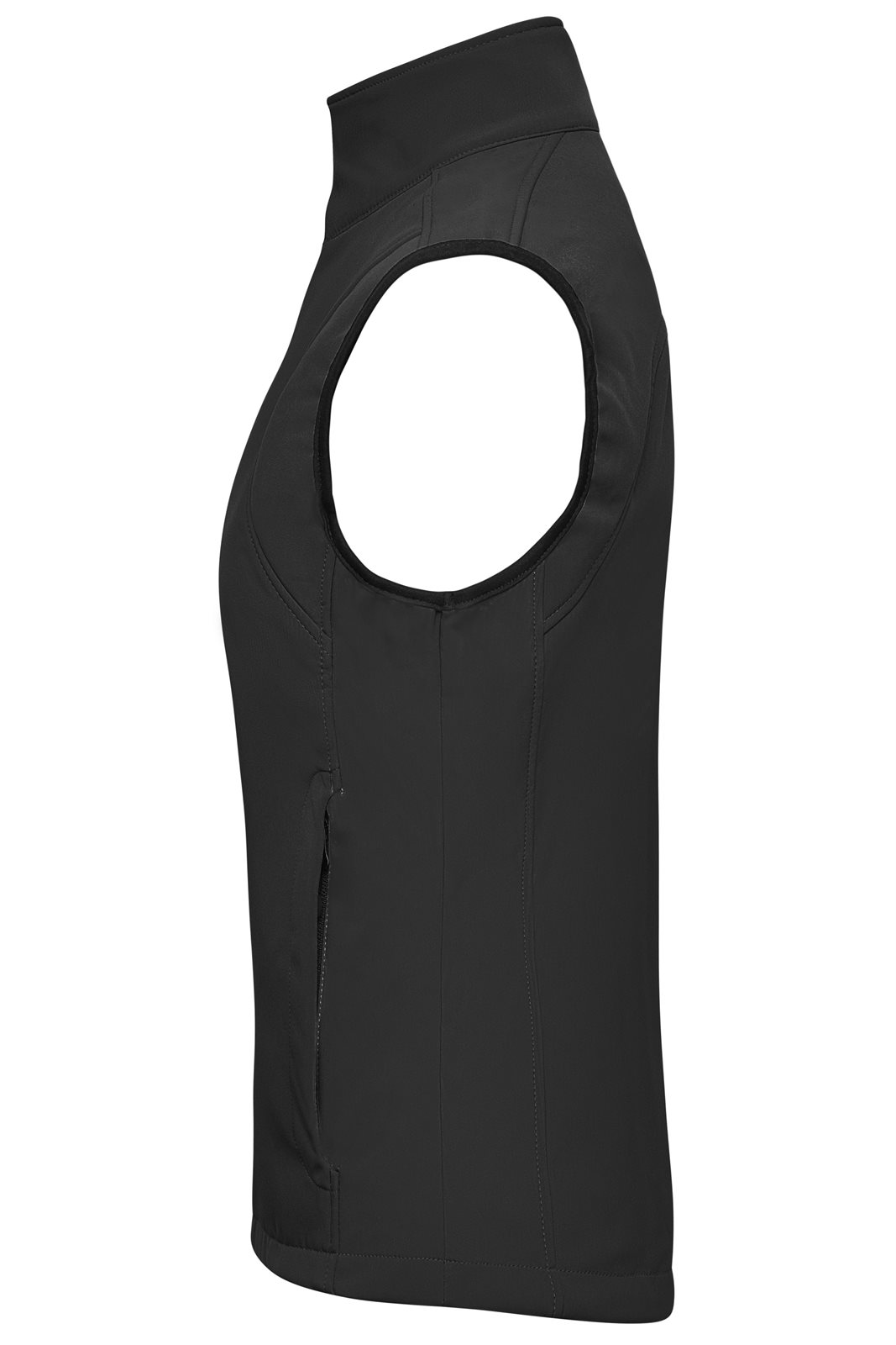 Weste Damen Schwarz – Ladies' Softshell Vest, Detailansicht