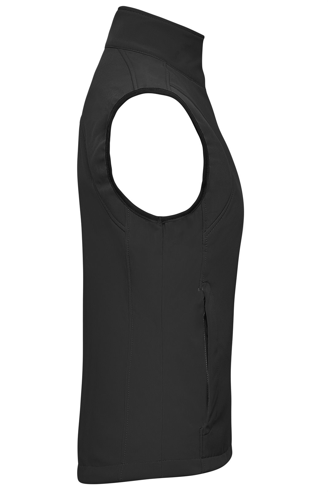 Weste Damen Schwarz – Ladies' Softshell Vest, Detailansicht