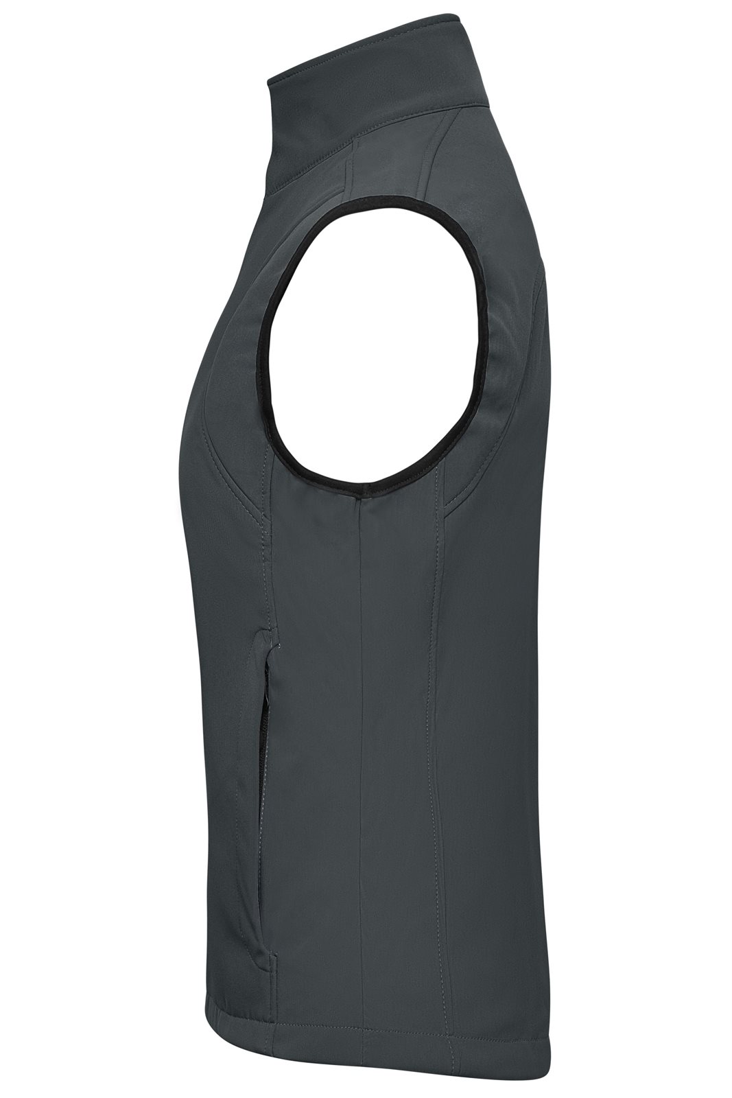Weste Damen Grau – Ladies' Softshell Vest, Detailansicht
