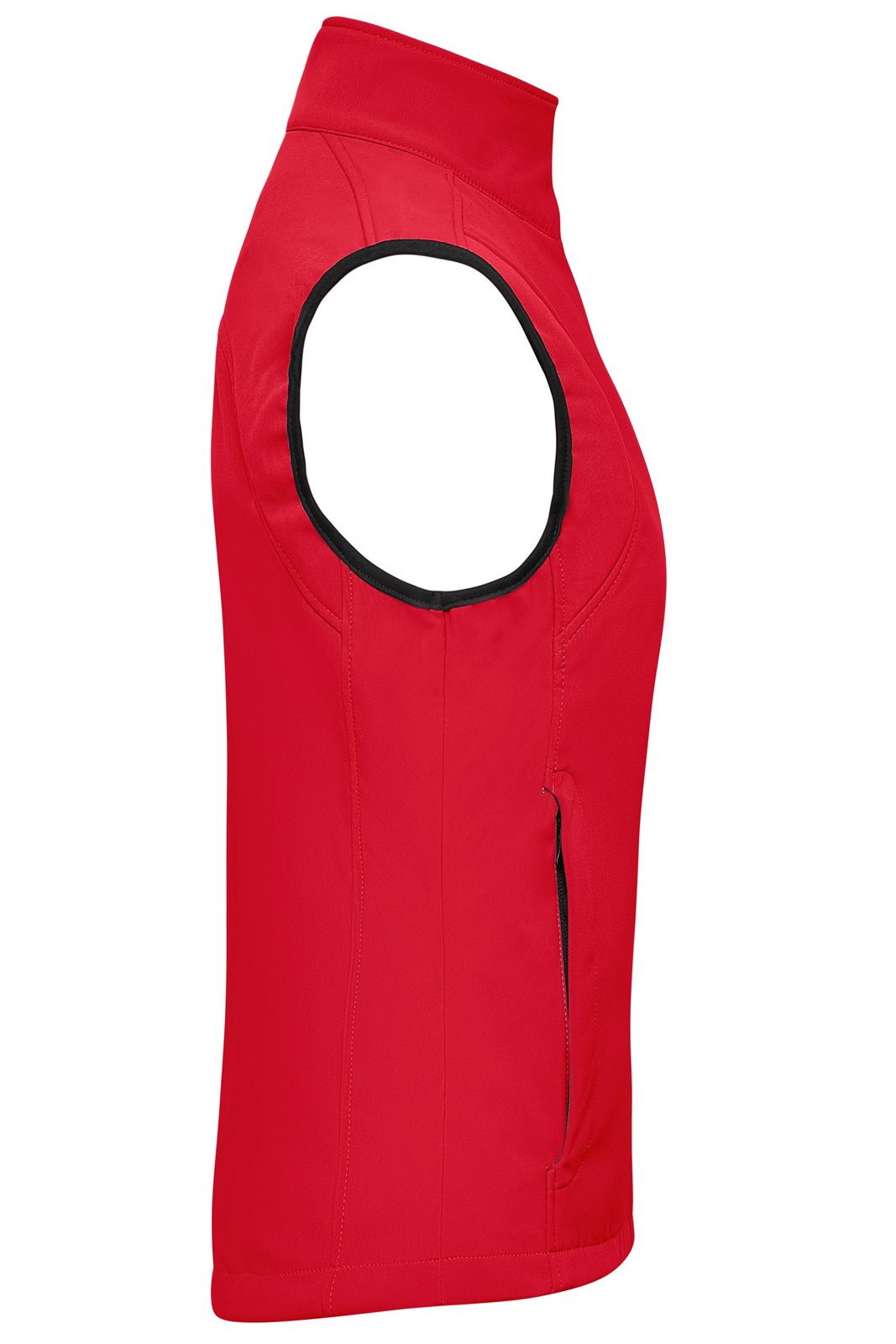 Weste Damen Rot – Ladies' Softshell Vest, Detailansicht