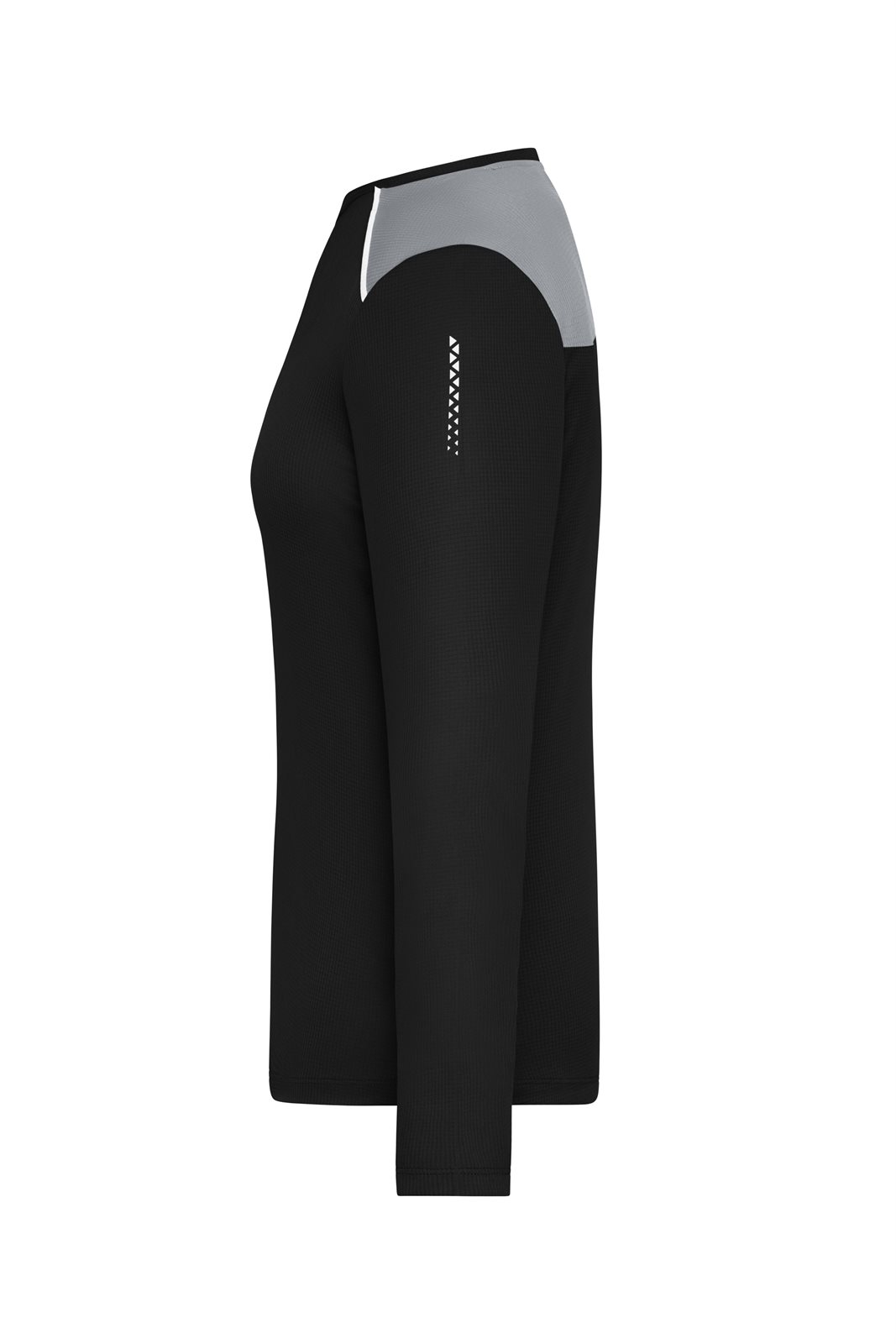 T-Shirt Damen Schwarz – Ladies' Running Shirt Longsleeve GRS, Detailansicht