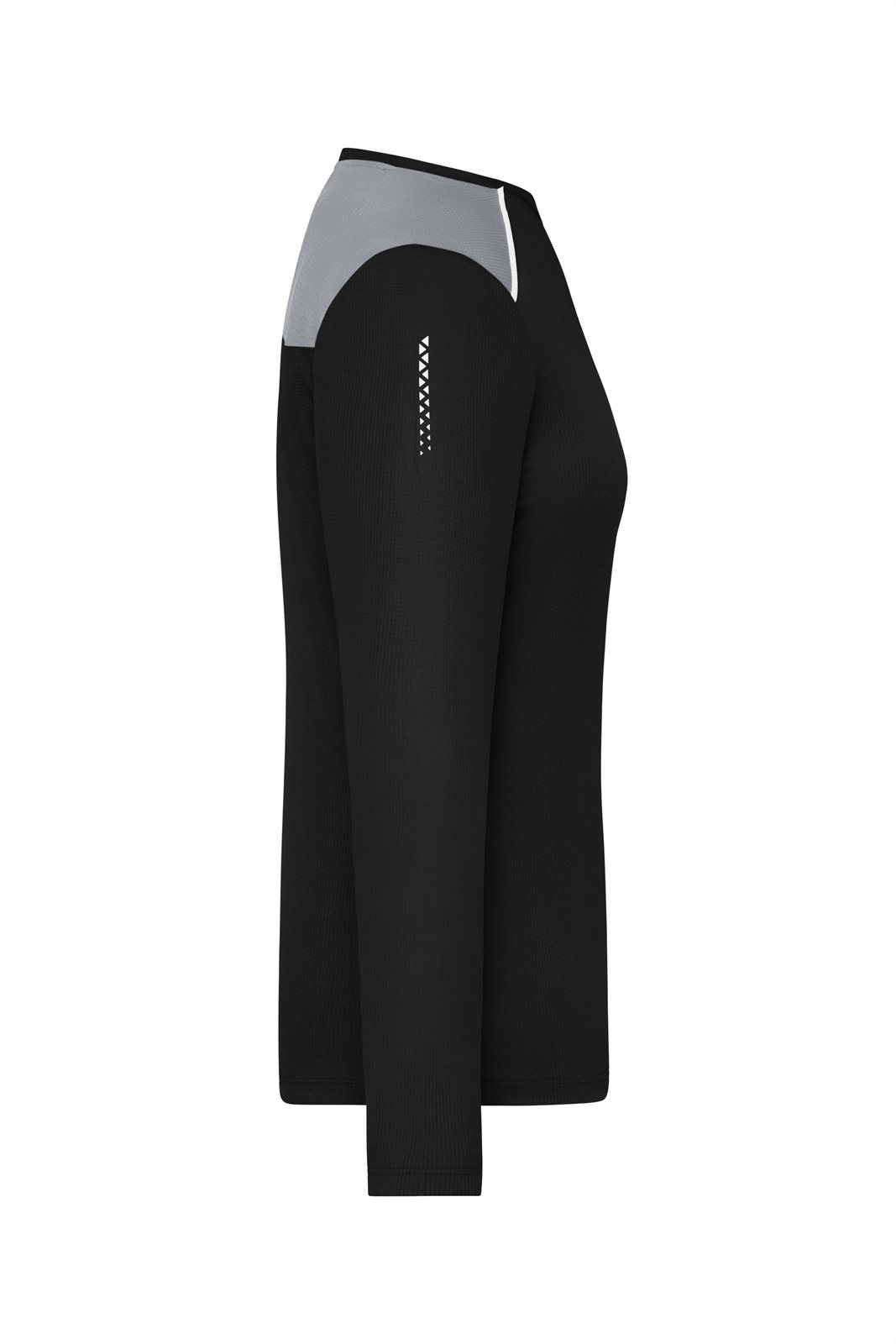 T-Shirt Damen Schwarz – Ladies' Running Shirt Longsleeve GRS, Detailansicht