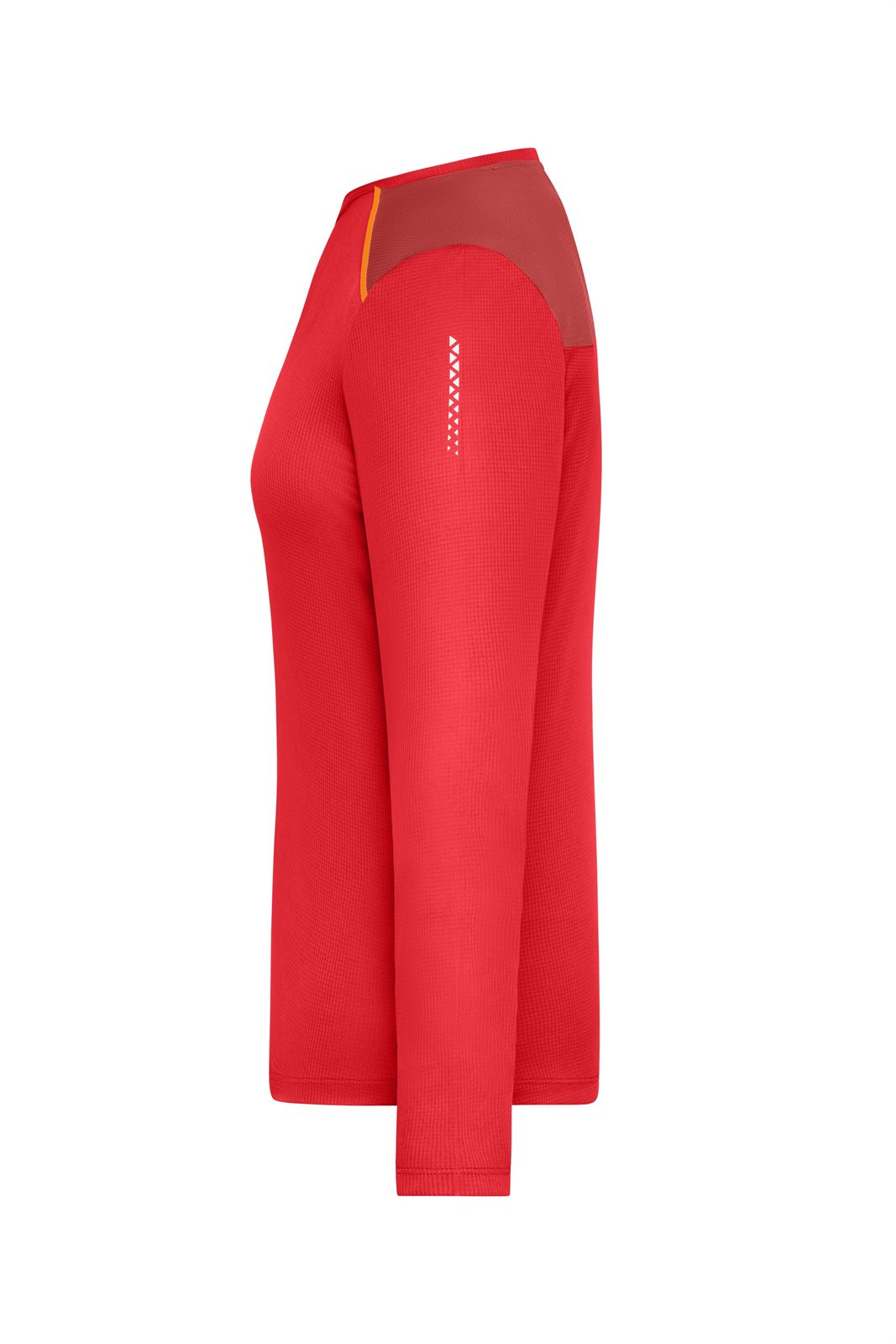 T-Shirt Damen Orange – Ladies' Running Shirt Longsleeve GRS, Detailansicht