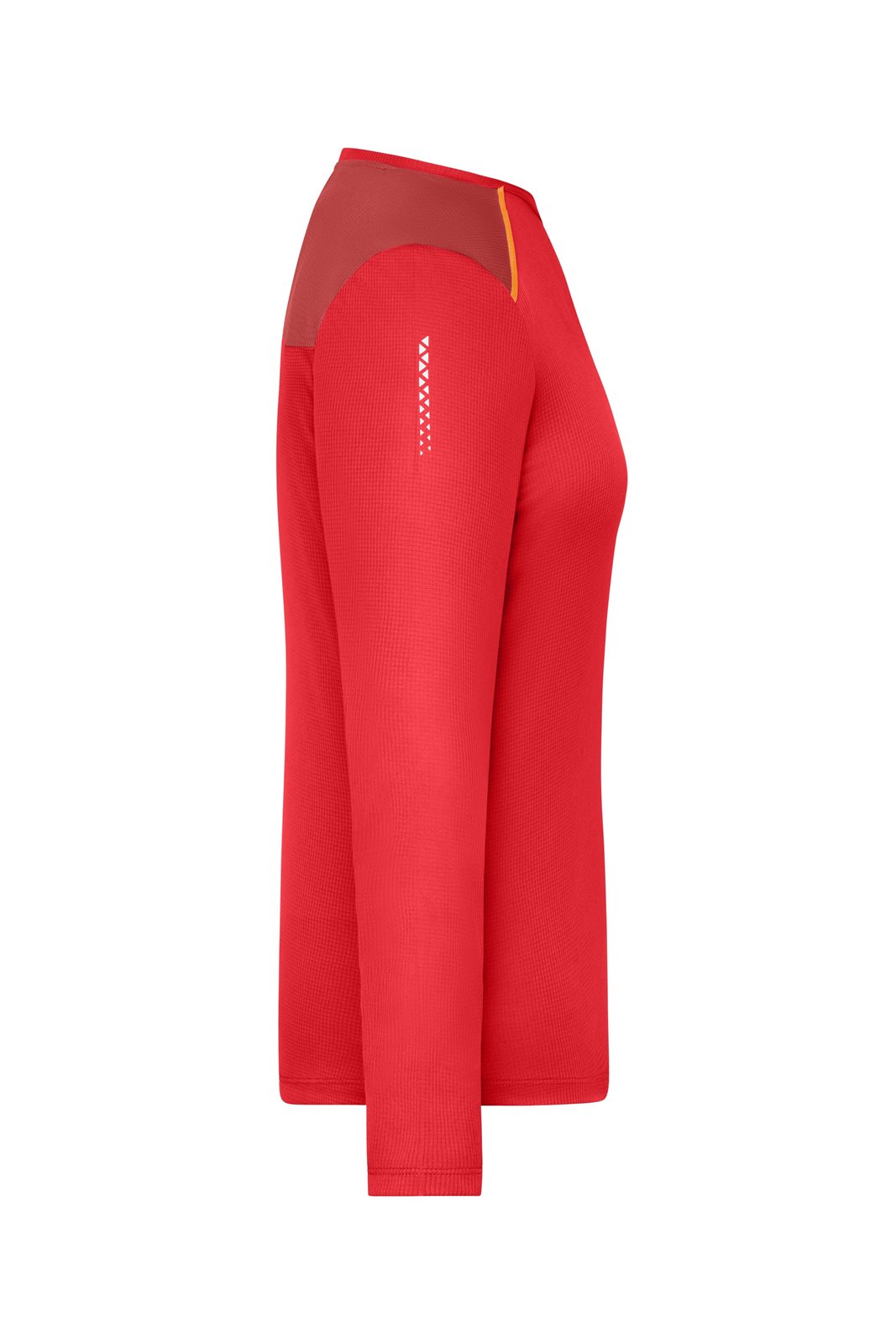 T-Shirt Damen Orange – Ladies' Running Shirt Longsleeve GRS, Detailansicht