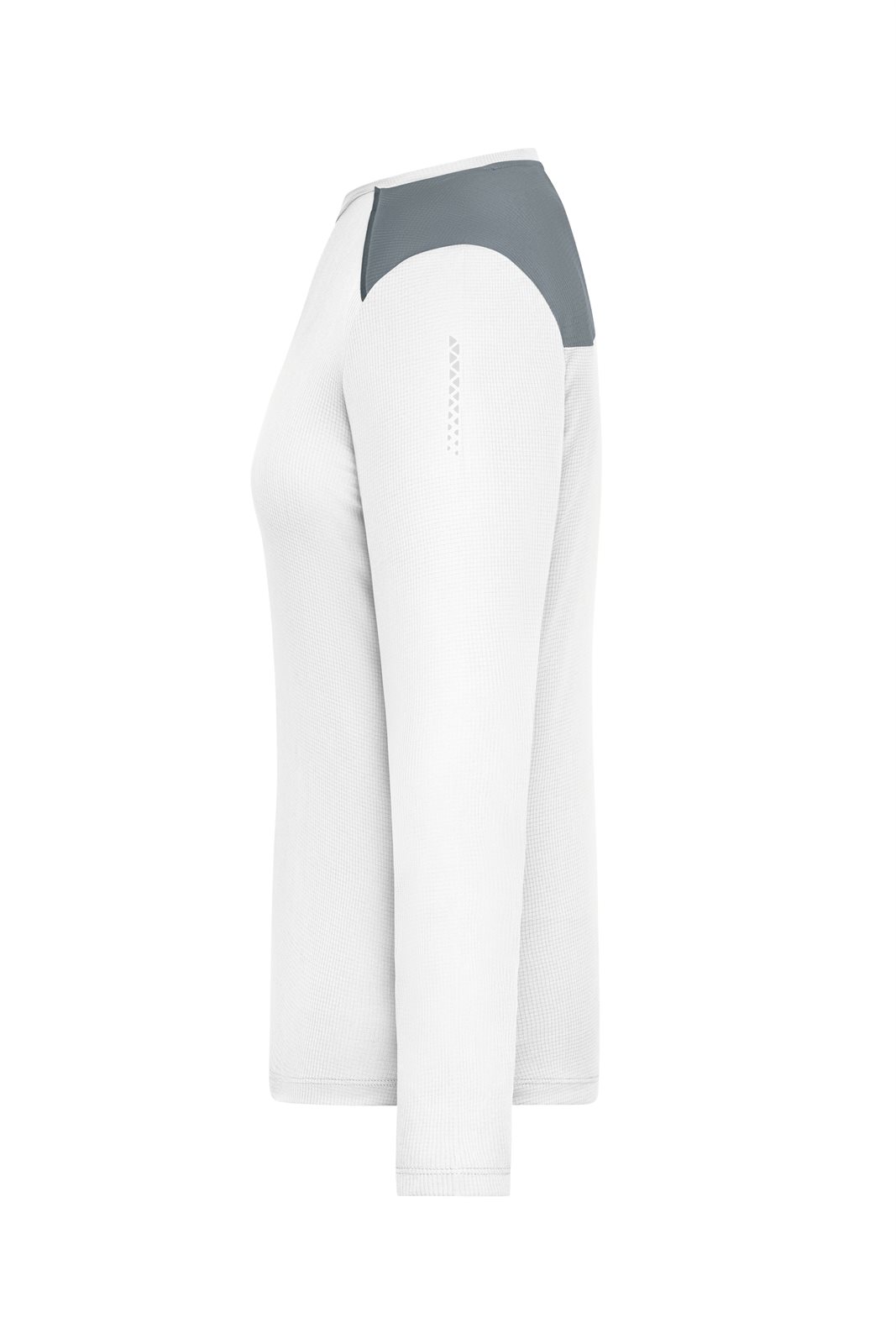 T-Shirt Damen Weiß – Ladies' Running Shirt Longsleeve GRS, Detailansicht