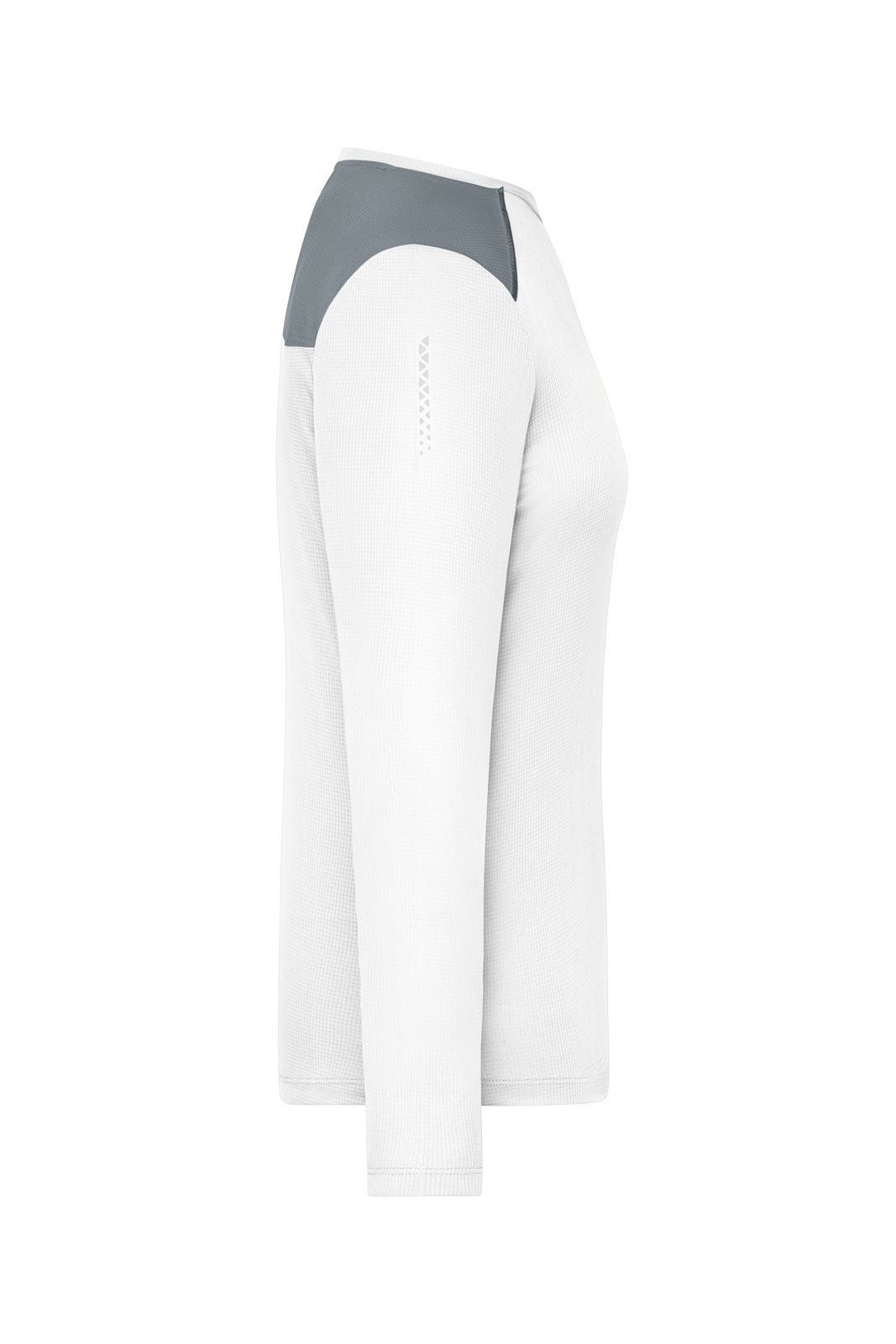 T-Shirt Damen Weiß – Ladies' Running Shirt Longsleeve GRS, Detailansicht