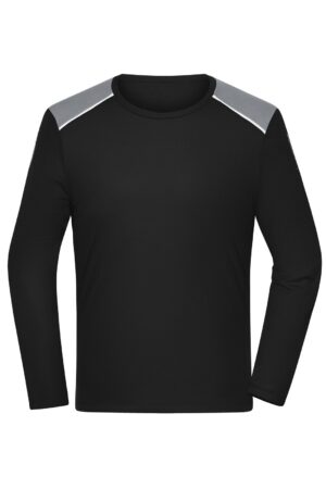 T-Shirt Herren Schwarz – Men's Running Shirt Longsleeve  GRS