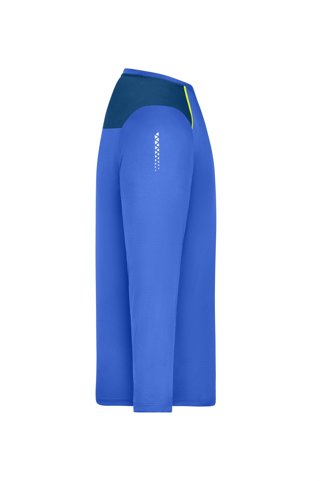 T-Shirt Herren Blau – Men's Running Shirt Longsleeve GRS, Detailansicht