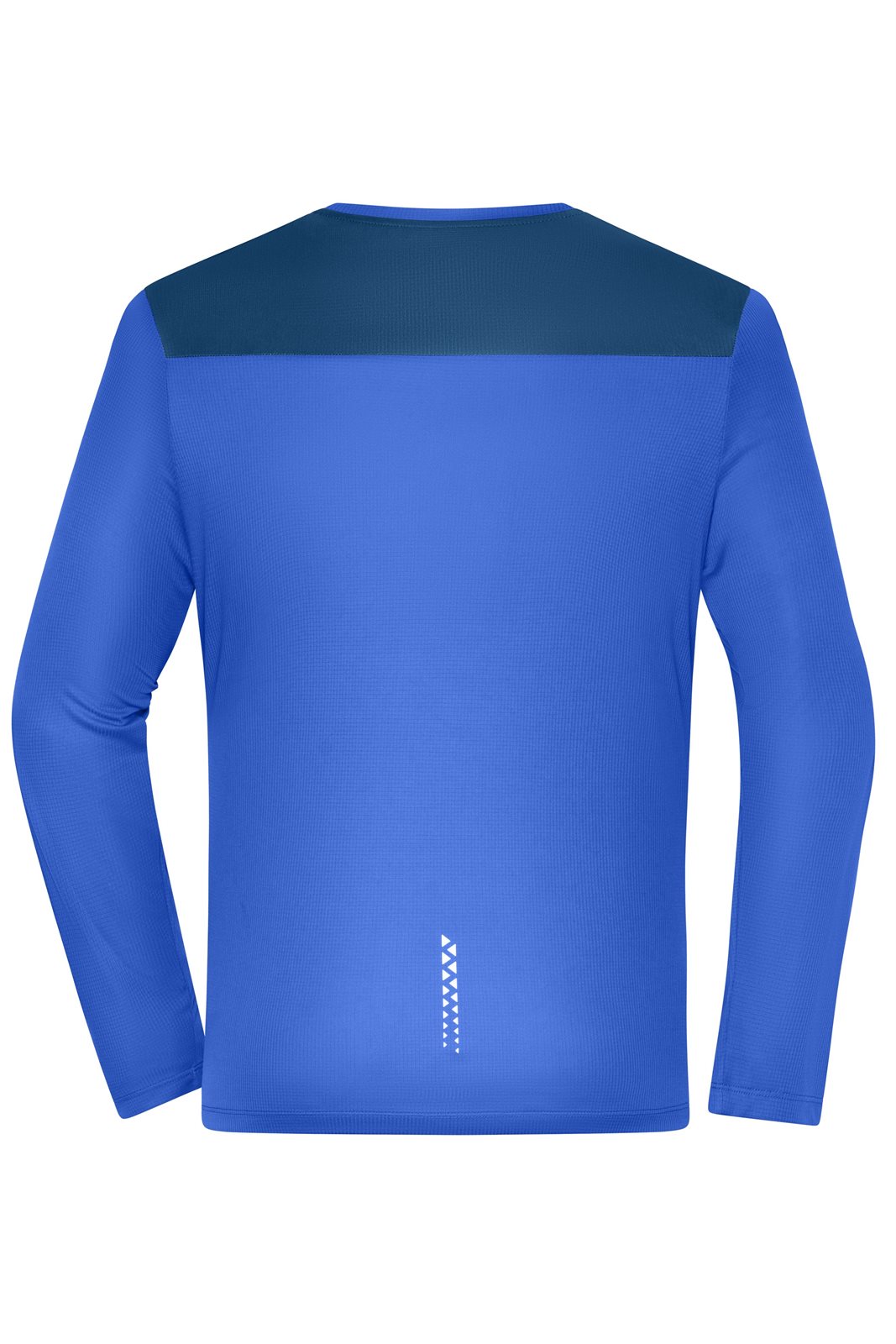 T-Shirt Herren Blau – Men's Running Shirt Longsleeve GRS, Detailansicht