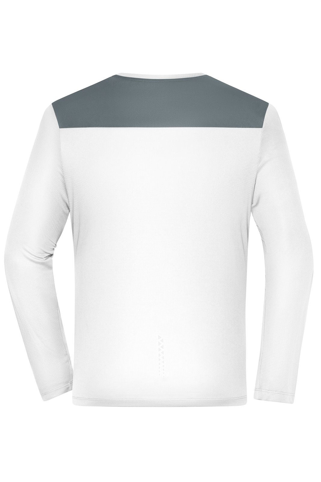 T-Shirt Herren Weiß – Men's Running Shirt Longsleeve GRS, Detailansicht