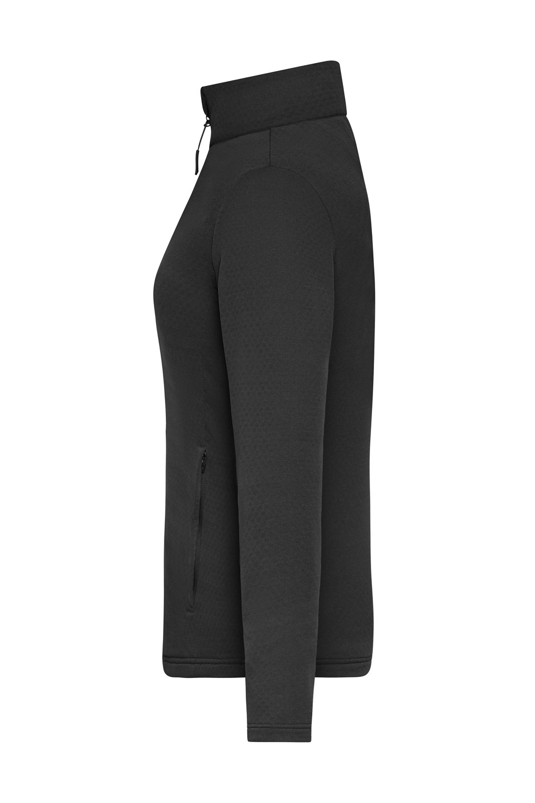 Jacke Damen Schwarz – Ladies' Sports Structured Fleece Jacket GRS, Detailansicht