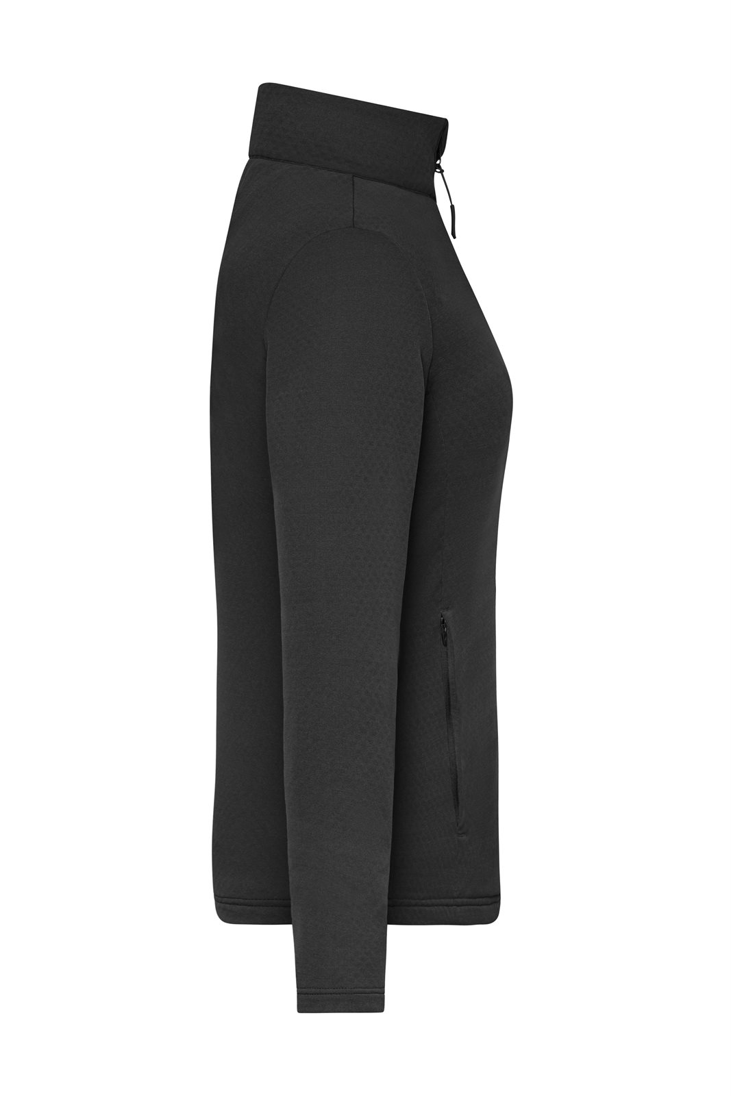 Jacke Damen Schwarz – Ladies' Sports Structured Fleece Jacket GRS, Detailansicht