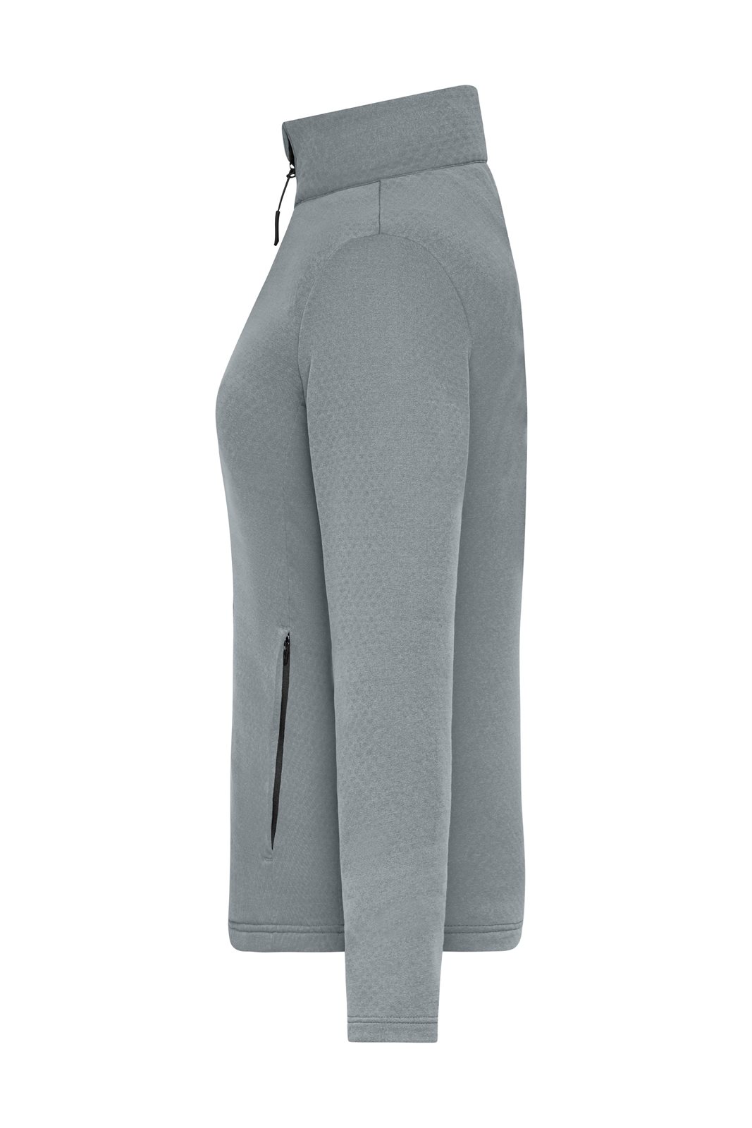 Jacke Damen Grau – Ladies' Sports Structured Fleece Jacket GRS, Detailansicht