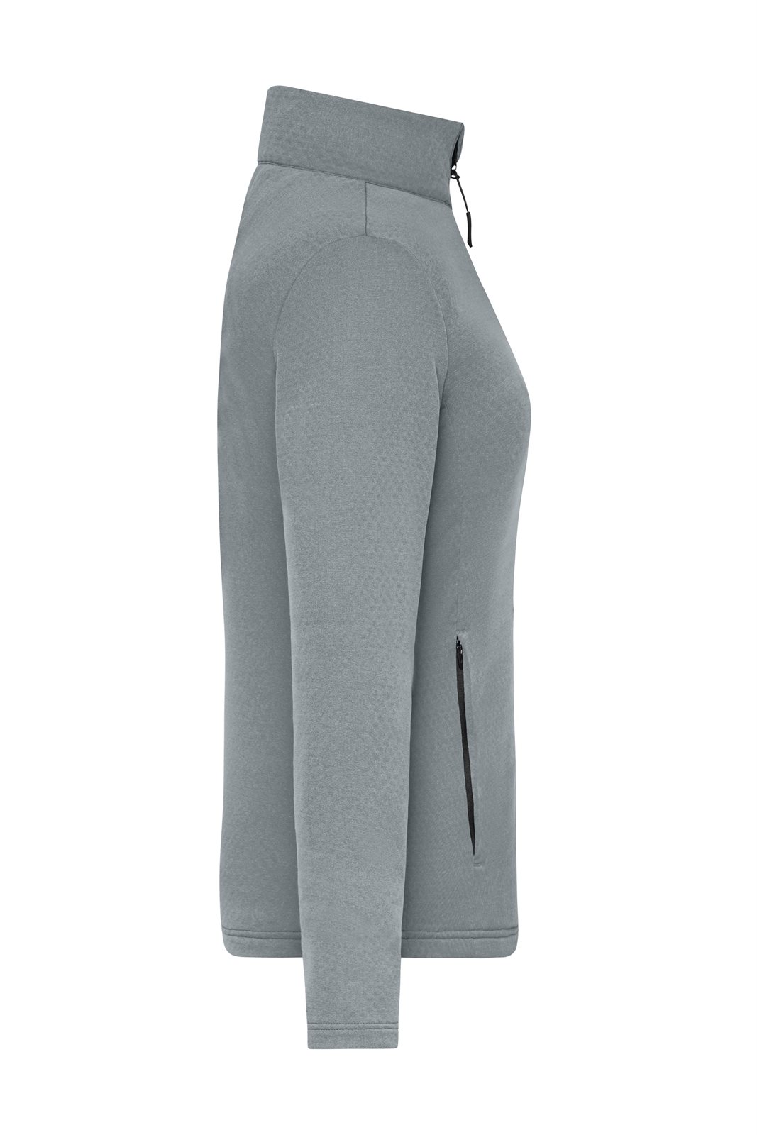 Jacke Damen Grau – Ladies' Sports Structured Fleece Jacket GRS, Detailansicht