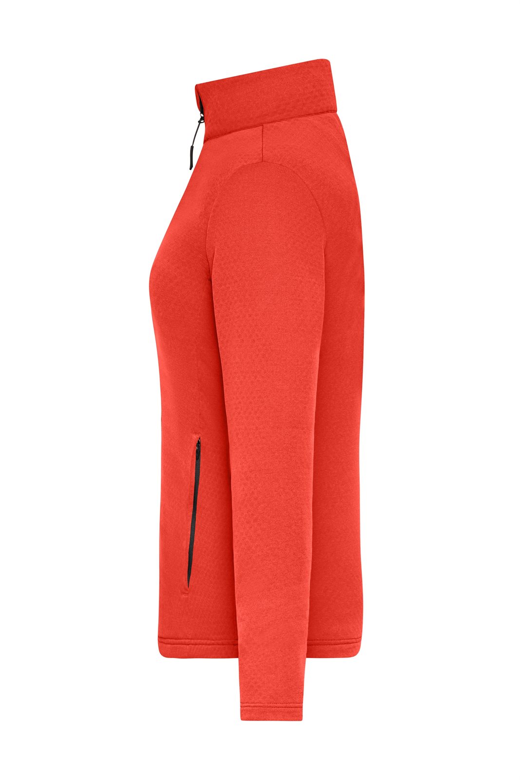Jacke Damen Orange – Ladies' Sports Structured Fleece Jacket GRS, Detailansicht